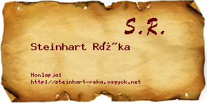 Steinhart Réka névjegykártya